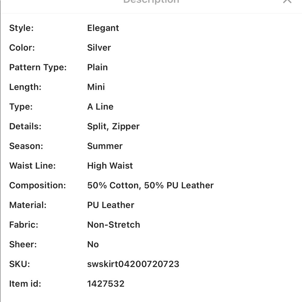NWT shein zip back split hem pu leather sk… - Picture 7 of 15